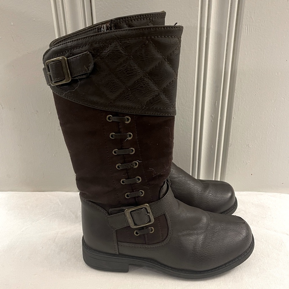Girls Brown Riding Boots Size 12